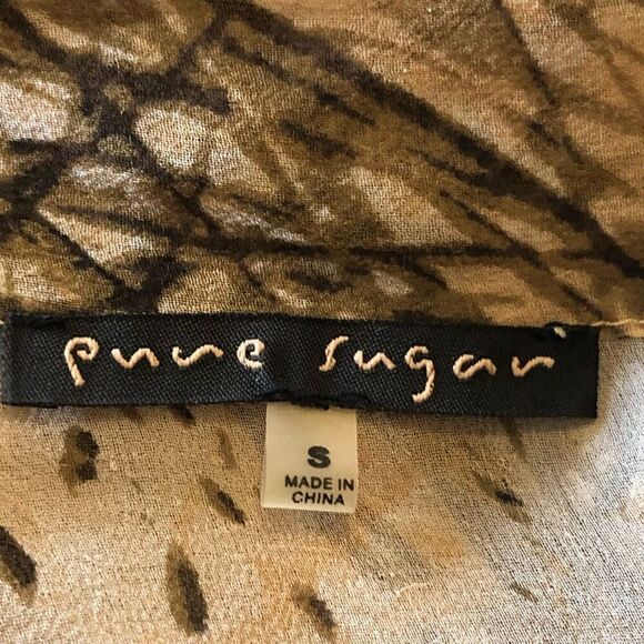 Pure Sugar Coastal Grandma Sheer Silk Waterfall Open Jacket/Top Size S - Picture 5 of 12